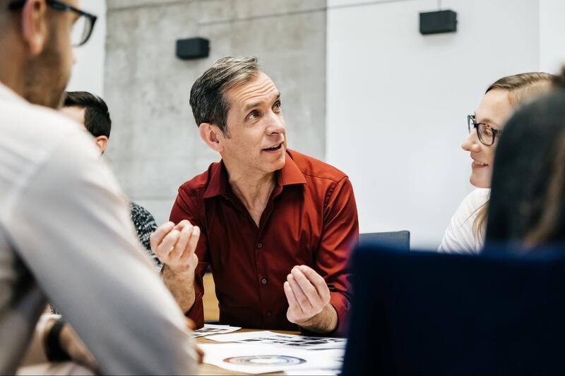 People talking in a meeting